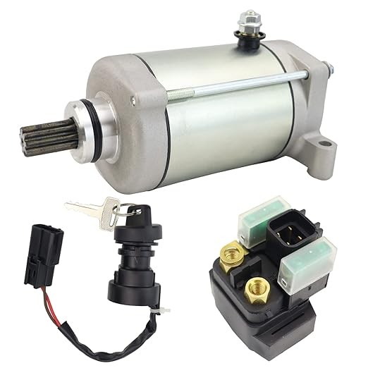 Starter Motor & Solenoid Relay & Ignition Switch for Yamaha Raptor 700 700R 2009-2023 1S3-81890-00-00 2MB-H1890-00-00