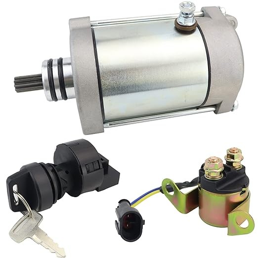 Starter & Relay & Switch for Polaris ATV Sportsman 800 EFI INTL 07-09, UTV RZR 800 INTL 09-14 Ranger 800 EFI Mid-Size 13-14, 4010417 4011584 4012032 4013268