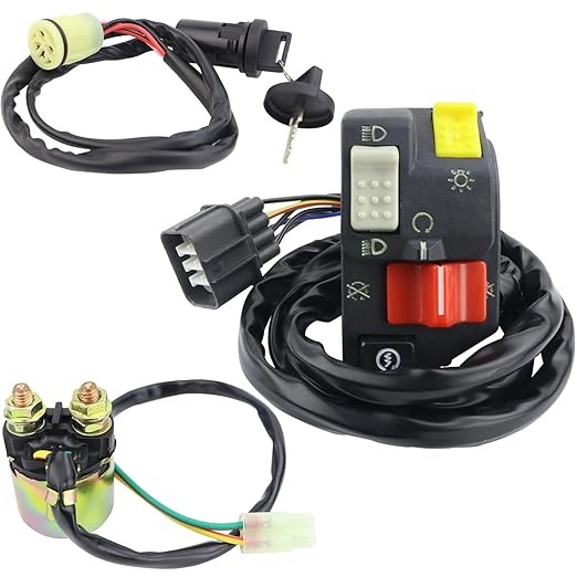 Handlebar Switch Start Stop Headlight & Relay & Switch for Honda Fourtrax Rancher 350 TRX350FM TRX350TM 2000-2005 35020-HN5-671