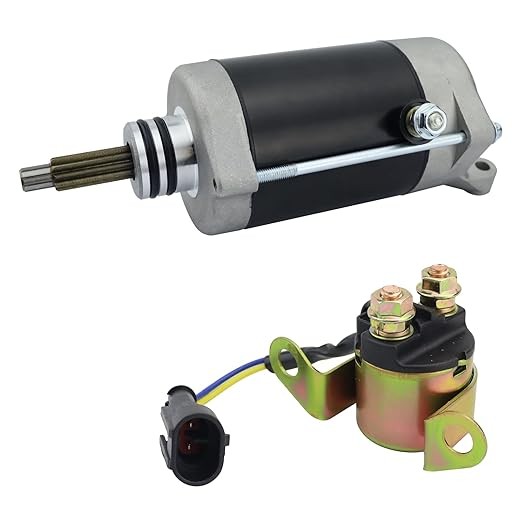 Starter Motor & Solenoid Relay for Polaris UTV RZR XP 900 2011-2012 4013059 4013245 410-54151 SMU0518