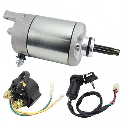 Starter Motor & Solenoid Relay & Ignition Switch for Honda Sportrax 400 TRX400EX 2005-2008, TRX400X 2009-2014, 31200-HN1-A41 410-54119 SMU0411 18855 495297picture7