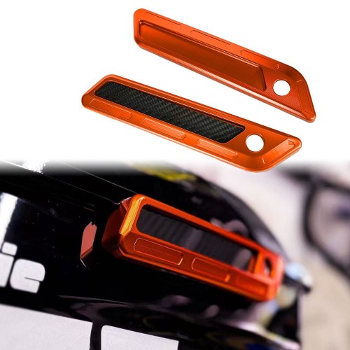 Aluminum T6061 Saddlebag Hinge Latch Covers Fits for Harley Touring14-23  with Carbon Fiber Reflector Performance Baggerpicture2
