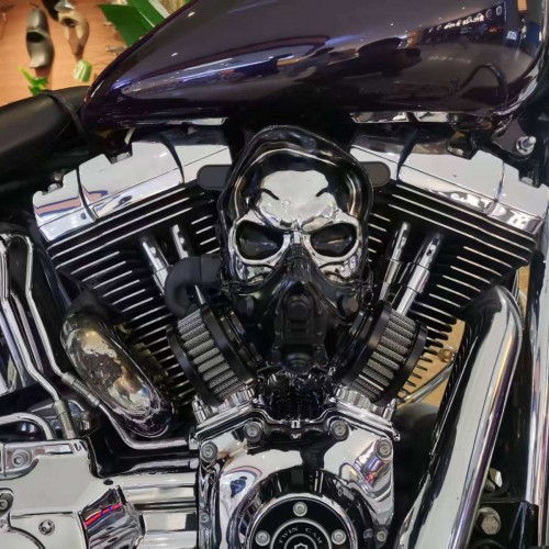 Motorcycle Skull How Flow Air Filter Air Intake for Harley Touring Street Glide Road Glide Road King 2017-2023picture3