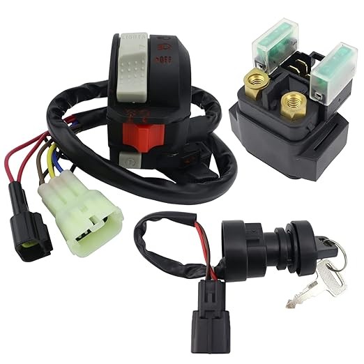 Left Handlebar Control Engine Start Run Off Headlight Switch & Relay & Switch for Yamaha Big Bear 400 YFM400 2002-2006, 5LP-83973-01-00