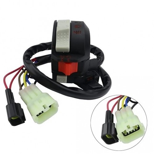 Left Handlebar Control Engine Start Run Off Headlight Switch & Solenoid Relay & Ignition Switch for Yamaha Grizzly 660 YFM660 2002-2003 Kodiak 400 YFM400 2002, 5LP-83973-01-00picture2