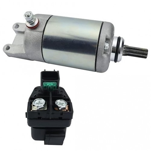 Starter Motor & Solenoid Relay for Suzuki KingQuad 450 LT-A450X 2007-2010, KingQuad 500 LT-A500 2009-2020, 31100-11H00 SMU0421 410-54110picture7
