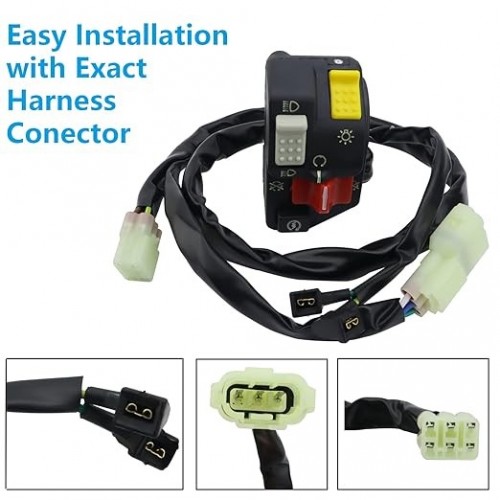 Handlebar Switch Start Stop Headlight & Solenoid Relay & Ignition Switch for Honda TRX400EX Fourtrax 400EX 1999-2000, TRX400EX Sportrax 400EX 2001-2004, 35020-HN1-000picture2
