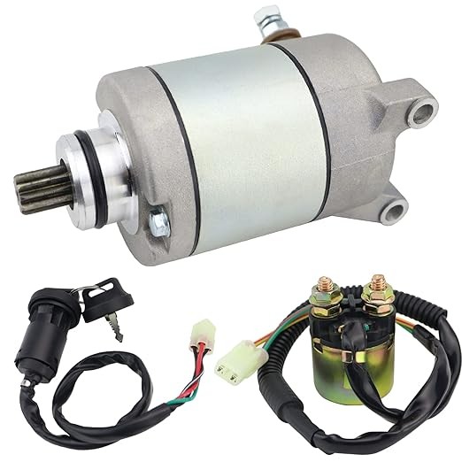 Starter Motor & Solenoid Relay & Ignition Switch for Honda ATV TRX450ER 2006-2014 31200-HP1-601 SMU0405 410-54088