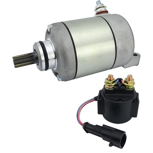 Starter Motor & Solenoid Relay for Polaris Outlaw 525 2007-2011, Outlaw 450 S 2008-2010, Outlaw 450 MXR 2009, 4011801