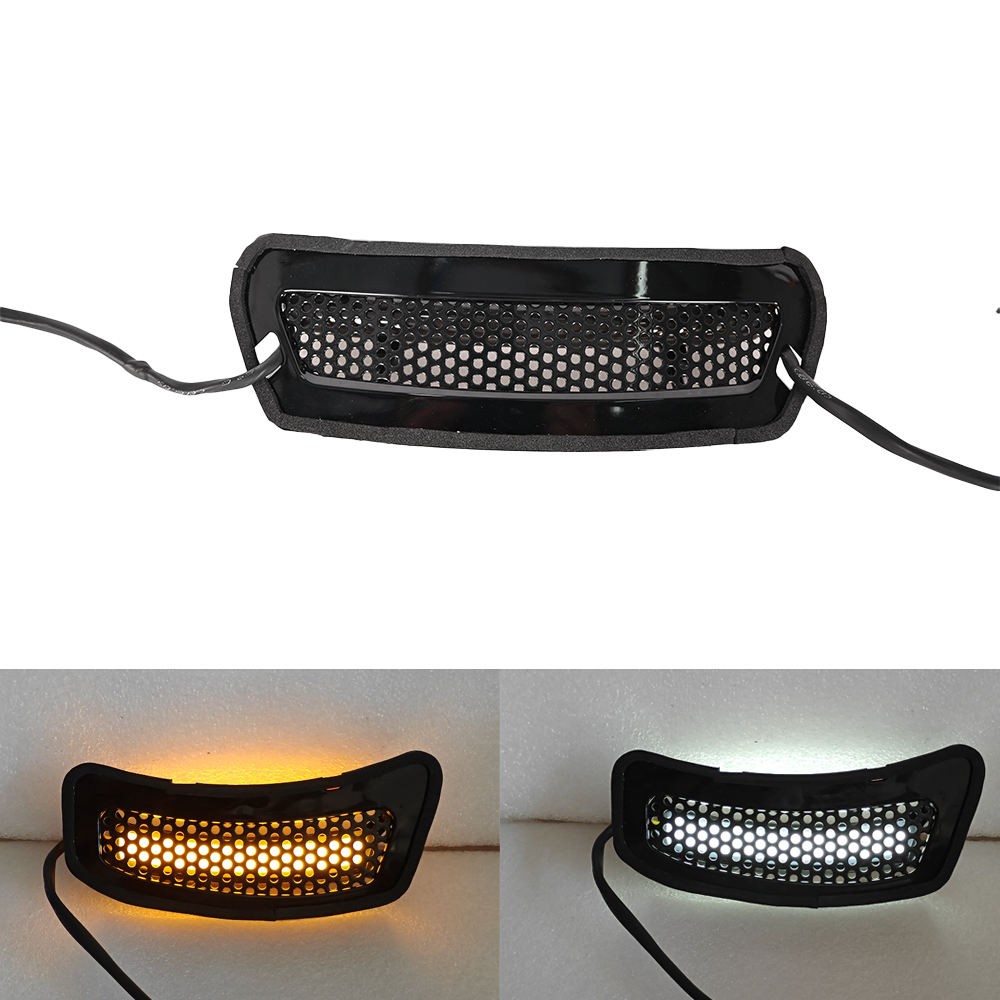 For Harley Softail Low Rider ST FXLRST 2022-2025 Motorcycle Parts Tracer Windshield Vent Trim Light with DRL White Flow Amber Signal