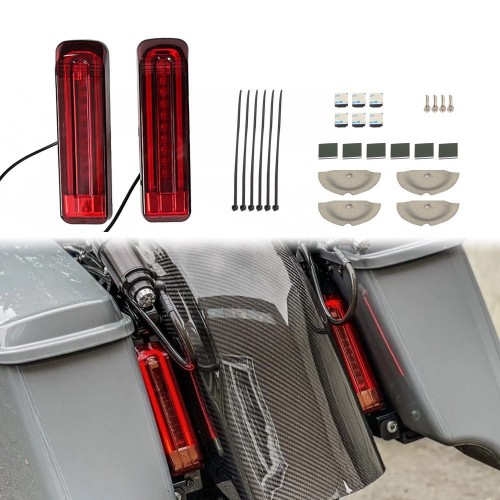 Motorcycle Parts For Harley Touring 2014-2023 LED Strong Beam Saddlebag Filler Light Turn Signal Amber Support Filler Inserts Lightspicture5