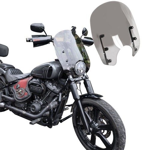 Motorcycle  for Harley 15inch Windshield Windscreen with 49mm Clamp Softail Dyna Street Bob Softail Standard Low Rider