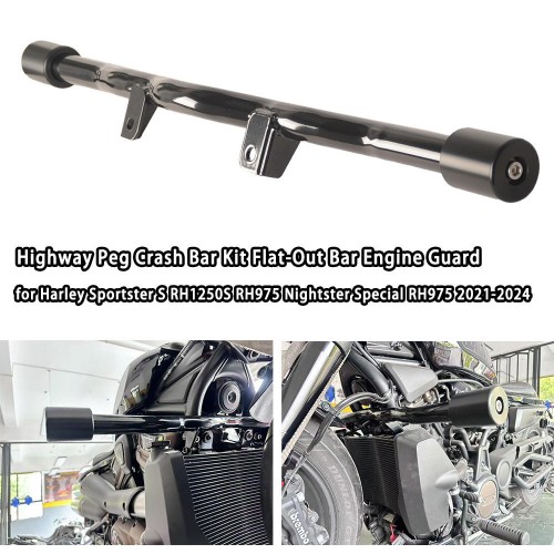 For Harley 2023 Sportster S RH1250S RH975 Nightster Special RH975 2021-2024 Highway Peg Crash Bar Kit Flat-Out Bar Engine Guard