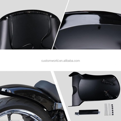 Short Rear Fender With Lights For Harley Softail Street Bob Fat Bob Slim Low Rider Sports Glide 2018-2024 Short Rear Fenderpicture3