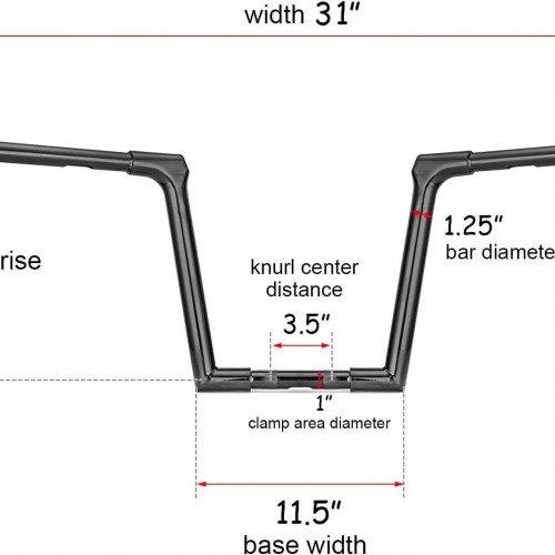 Harley Davidson Universal 10 12 14 16 Height for Motorcycle Handle bar Fused APE BAR Monkey Barpicture2