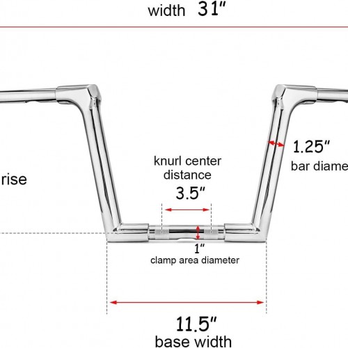 Harley Davidson Universal 10 12 14 16 Height for Motorcycle Handle bar Fused APE BAR Monkey Barpicture5