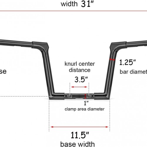 Harley Davidson Universal 10 12 14 16 Height for Motorcycle Handle bar Fused APE BAR Monkey Barpicture6