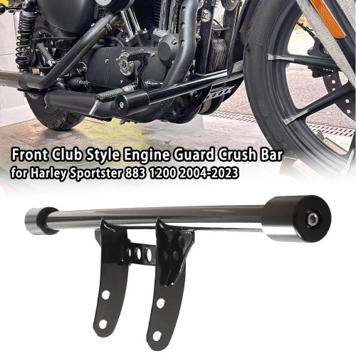 For Harley Davidson Sportster 2004-2023 Motorcycle Solid Steel Club Style Crash Bar Engine Guard Protector Pumperpicture2