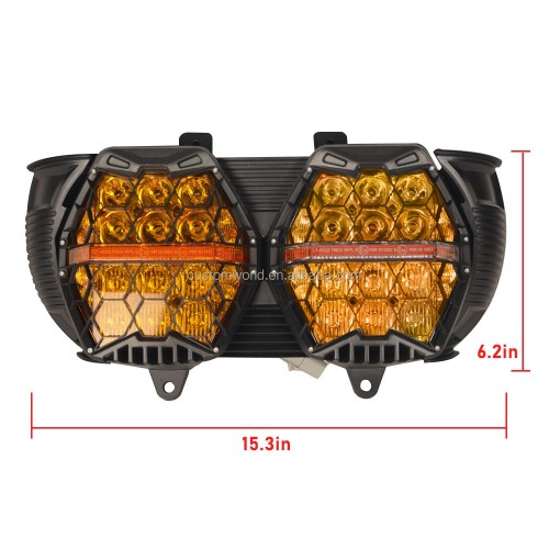 For Harley Touring Road Glide FLTR 2015-2023 Motorcycle DOT ECE Dual Amber Performance Headlight High Low Beam Amber DRL Lamp for Harley Touring Road Glide FLTR 2015-2023picture4