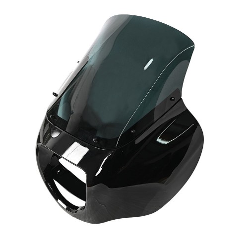 For Harley 2018-later Harley Softail Street Bob/S FXBB/S Black Quarter Fairing with Taller 13inch Windshield 2019 2020 2021 2022