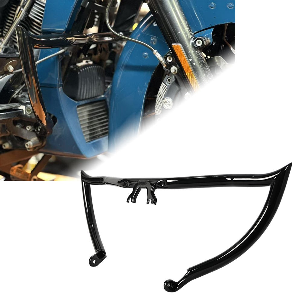 For Harley Touring 2014-2025 Solid Steel Chopped Sharp Engine Guard Crash Bar