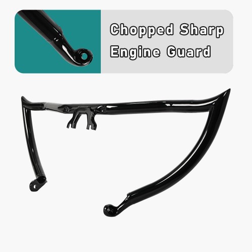 Touring 2014-2025 For Solid Steel Chopped Sharp Engine Guard Crash Bar Harley Davidson  2015 2016 2017 2018 2019picture3