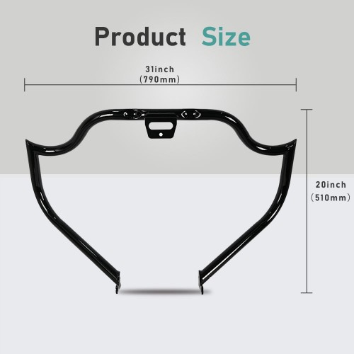 For Harley Davidson Softail 2018-Later (except FXDRS) Solid Steel Sharp Engine Guard Crash Bar Protector Pumperpicture4