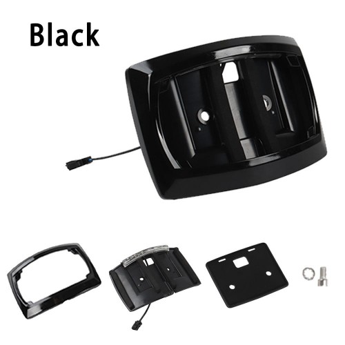 License Plate Curved Frame Design with LED Plate Light Fit for Harley Touring 2023 2024 2025