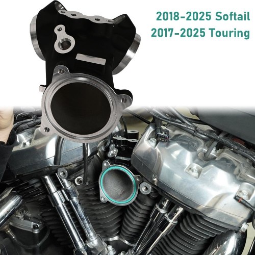 For Harley Softail M8 2018-2025 Cast Aluminum 55mm Performance Engine Intake Manifoldpicture2