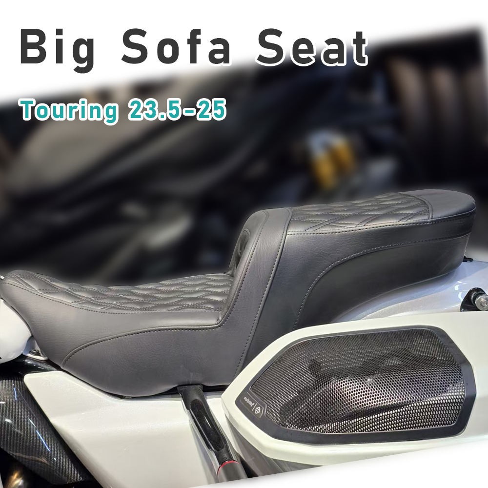 For Harley Big Sofa Seat Dual Gel Inside Driver Passenger Diamond Pattern Cushion 2024