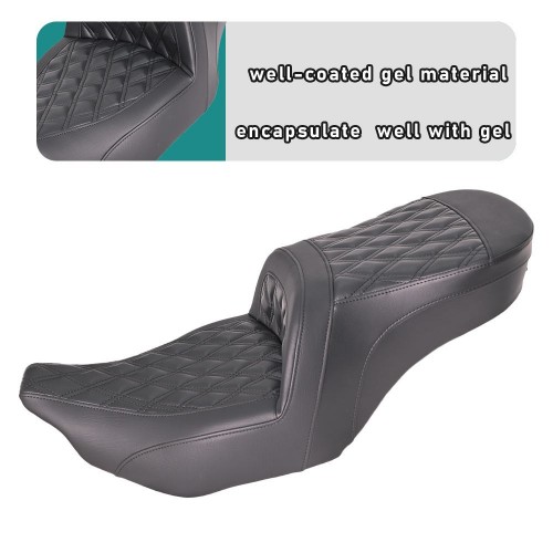 For Harley Touring 2023.5-2025 Passenger Diamond Pattern Cushion Driverpicture6