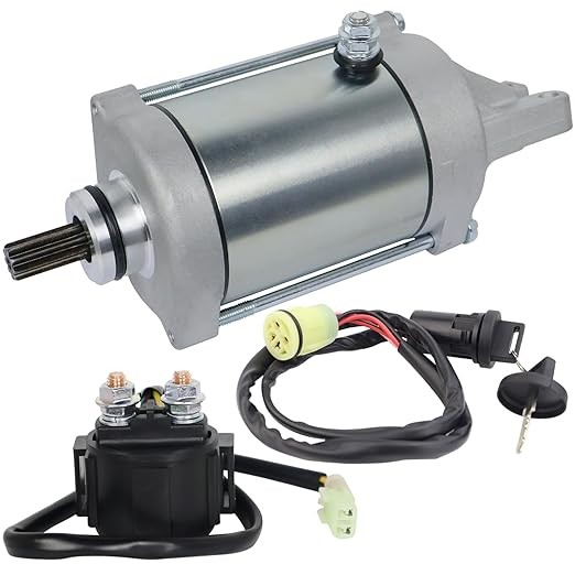 Starter & Relay & Switch for Honda Rincon 650 TRX650FA / FGA 2003-2005, Rincon 680 TRX680FA / FGA 2006-2019, Pioneer 700 SXS700M2 / M2D 2014-2019, 31200-HN8-000 31200-HN8-003 SMU0313