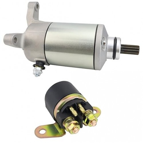 Starter Motor & Relay for Suzuki Quadrunner 160 LT160E 89-92, LT-F160 91-01, LT160 03-04 / Quadrunner 230 LT230GE 85-86, LTF230 86-87, LT230E 87-93 31100-02C10 31100-02C02 31100-35B10picture7