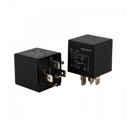 Automotive Flashing Relay 6-Pin 12V/24V Intermittent Wiper Relay