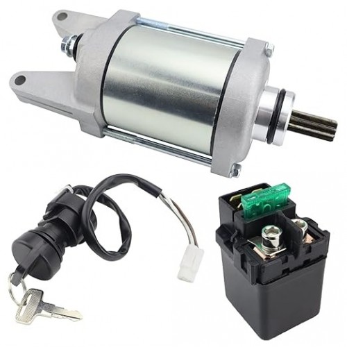 Starter Motor & Relay & Ignition Switch for Kawasaki Brute Force 650 4X4 KVF650 2009-2013, KFX700 KSV700 2009 2011, 21163-0037picture7