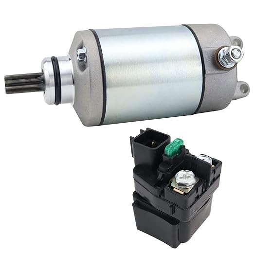 Starter Motor & Solenoid Relay for Suzuki Quadsport LT-Z400 LT-Z400Z 2009, 21163-S004 31100-29F00 3445-033 SMU0281 18718 18718N