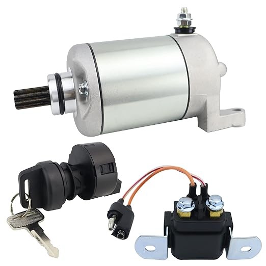 Starter Motor & Solenoid Relay & Ignition Switch for Polaris Predator 500 2003-2006 3088069 SMU0282 41054075 18647