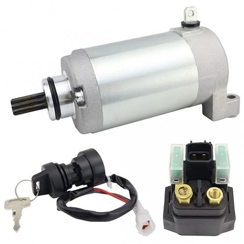 Starter Motor & Solenoid Relay & Ignition Switch for Yamaha Raptor 250 250SE YFM250 2008-2013 3C5-81890-00