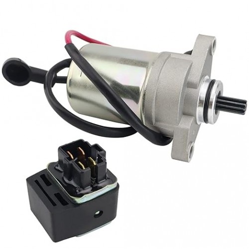 Starter Motor & Solenoid Relay for Polaris Sportsman 90 2001-2006, Scrambler 90 2001-2003, Predator 90 2003-2006, E-TON 90 0450533 0451692 18643 18644 SMU0273 SMU0284 410-54058 57-2732picture6