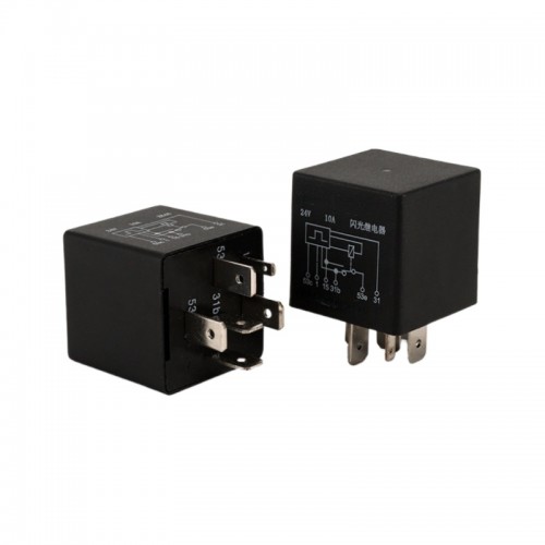 Automotive Flasher/Wipers Intermittent Relay 6-Pin 12V/24V