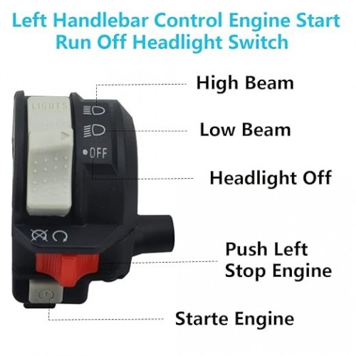 Left Handlebar Switch & Solenoid Relay & Ignition Switch for Yamaha Big Bear 350 YFM350 97-98 Grizzly 600 YFM600 00-01 Wolverine 350 YFM350 96-01 Kodiak 400 YFM400F 96-98 4GB-83973-09-00picture3