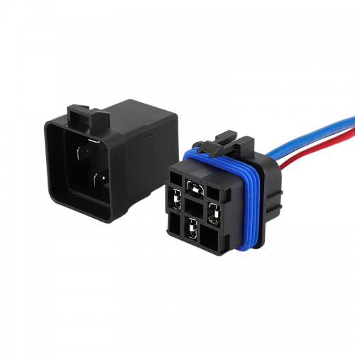 IP67 Waterproof Integrated 40A 12V 4-Pin Wired Socket Relay