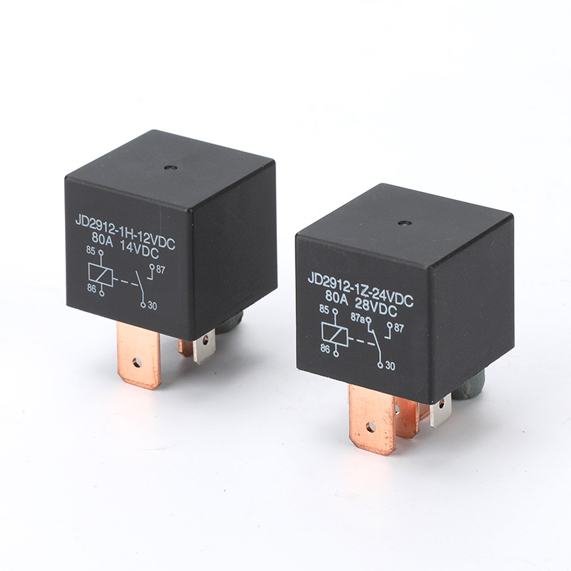 80A Iron-Backed 4-Pin/5-Pin Automotive Relay 12V/24V Universal High-Current