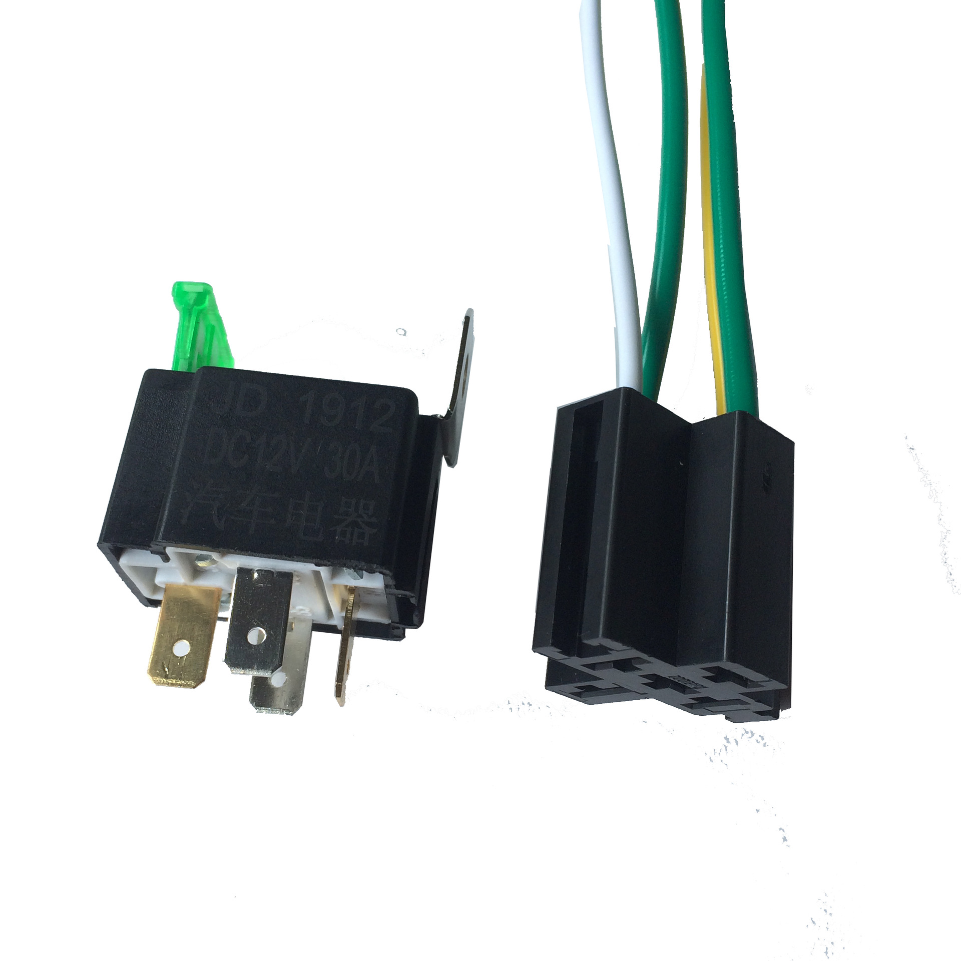 Four-Pin Automotive Relay with Fuse Holder 12V 30A