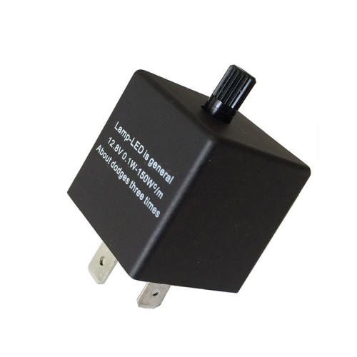 Black 12.8V 3-Pin Adjustable Flashing Automotive Relay
