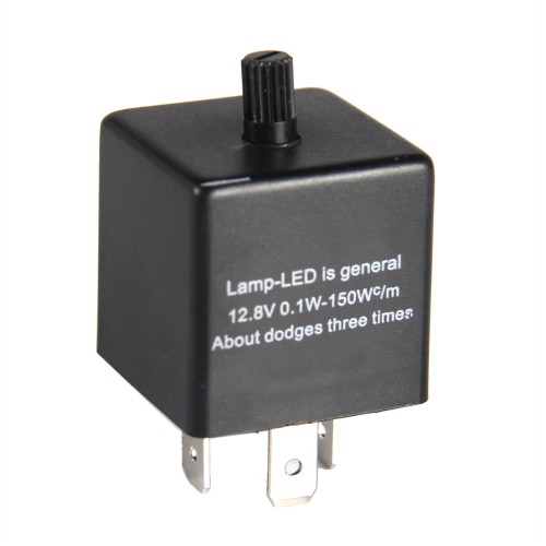 Flasher Relay Adjustable 3-Pin 12V 150W Automotive Turn Signal
