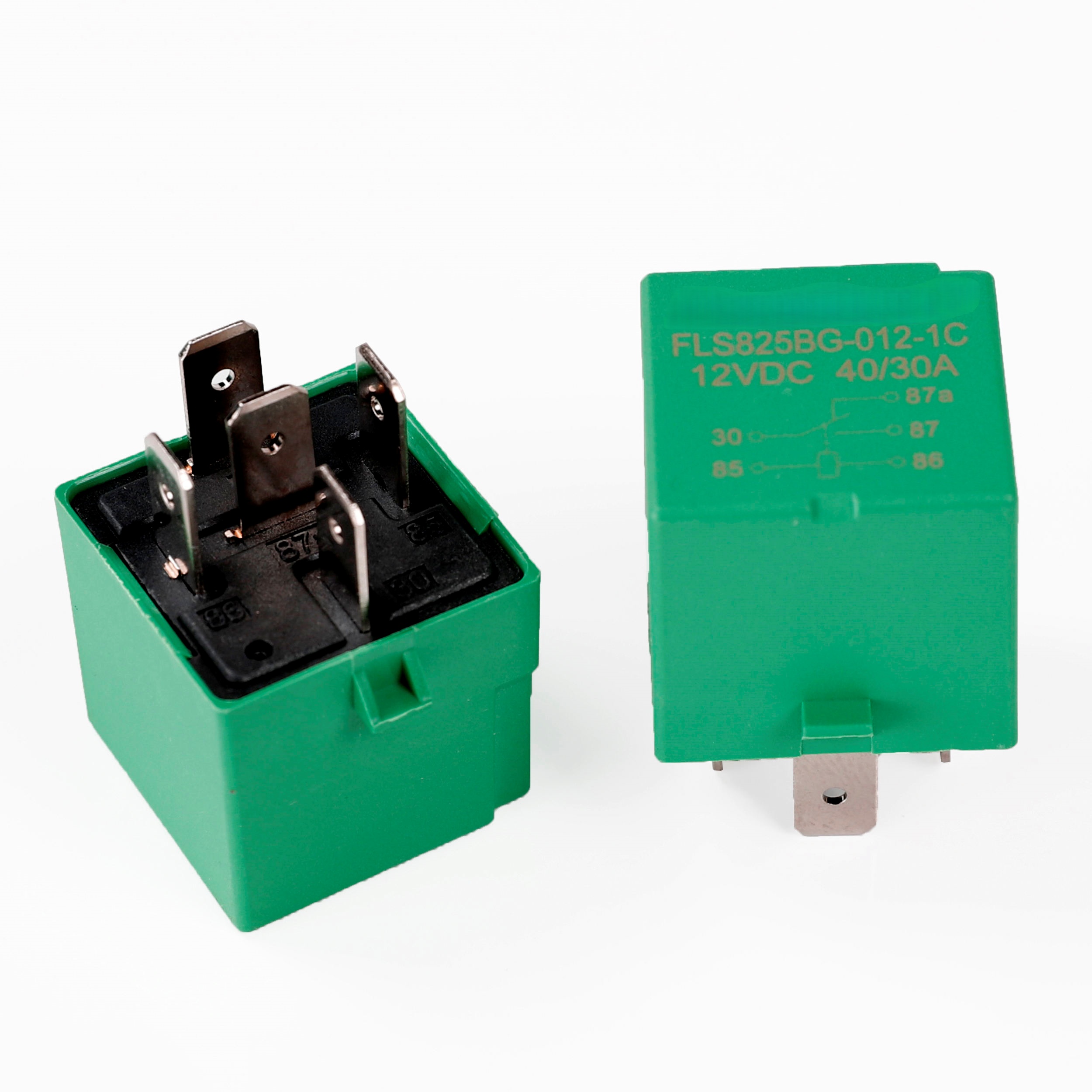 12V 4-pin 5-pin Automotive Auto Relay with Locking Hole, Green