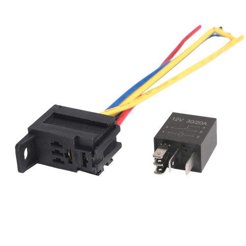 30A 5-Pin Automatic Relay 12V with Flame-Retardant Plastic Housing