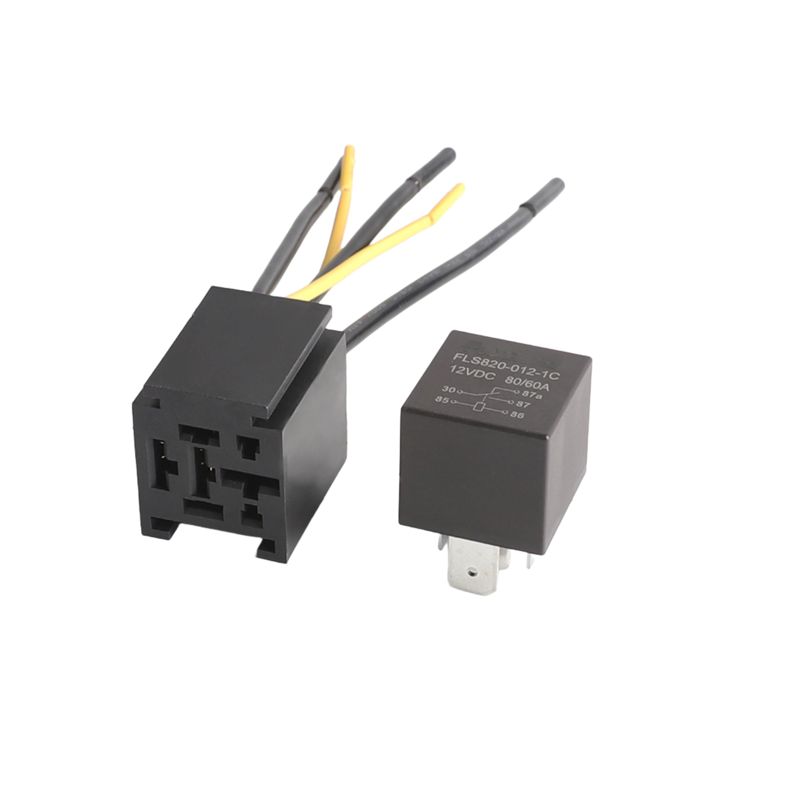 12V/24V Automotive Relay with Harness 70A 80A