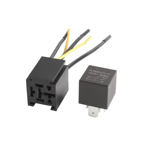 12V/24V Automotive Relay with Harness 70A 80A
